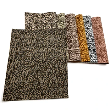Autumn and winter new products animal print leopard print frosted feel film process PU leather for shoes