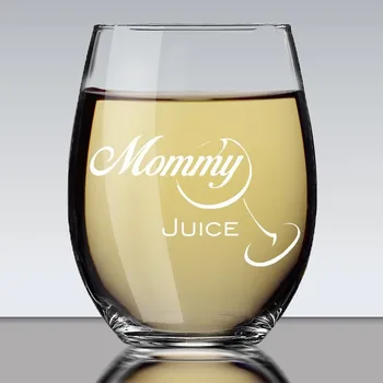 Hot selling 18oz wine glass cups with custom decals for gifts promotion egg shape wine tumbler customized stemless cup