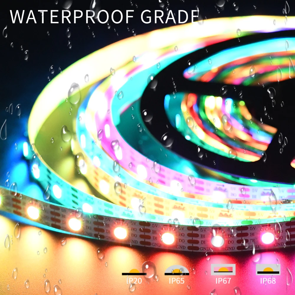 DC5V Colorful WS2813 Digital Rgb Led Light Strip WS2813 5050 smd full color Addressable RGB LED Strip Lighting