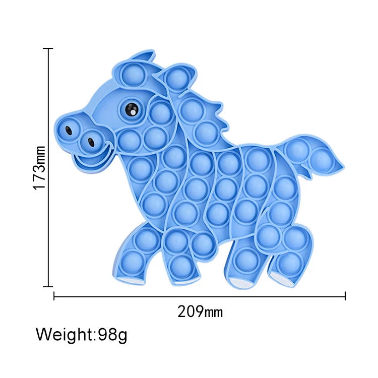Custom Cute Cartoon Animal shape Push Bubble Fidget Sensory Toys Anti-Stress Push Fidget Toys Set