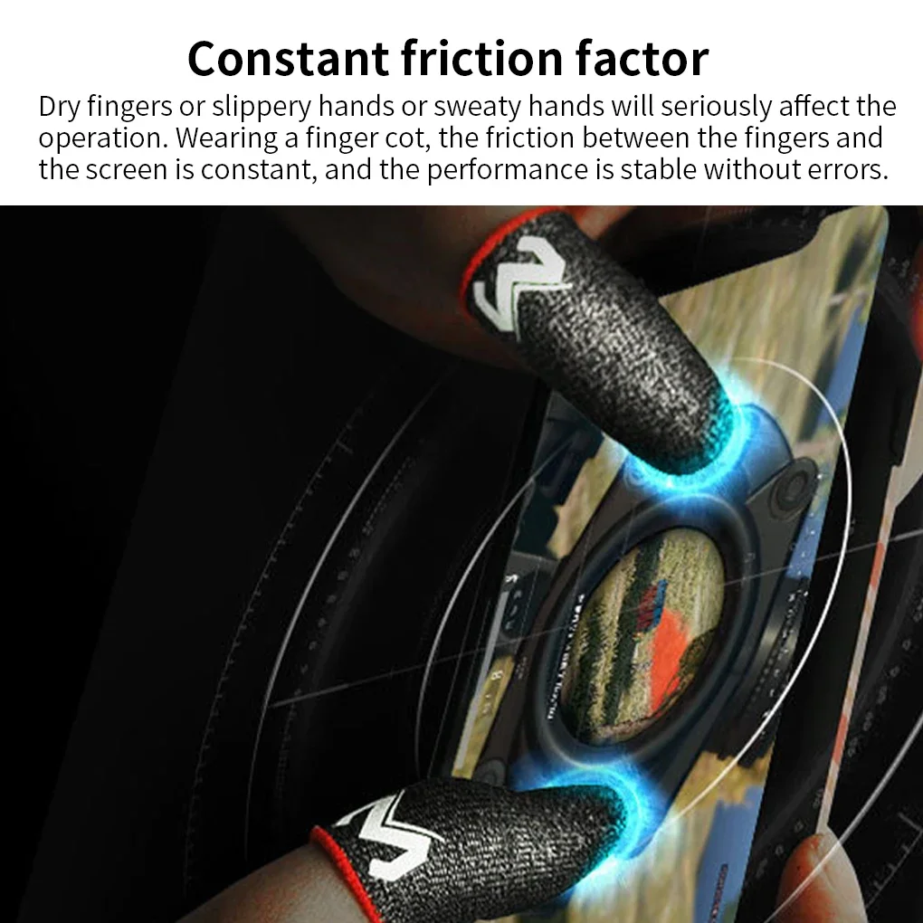Gaming Finger Sleeve Sweatproof Anti-slip Touch Screen Fingertip Thumb Finger Gloves for aperçu 5