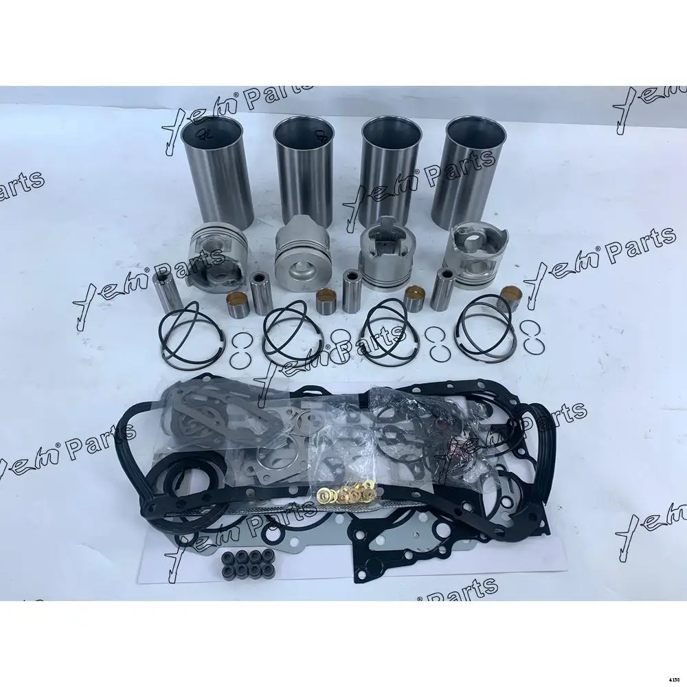 Engine Rebuild Kit With Cylinder Liner Full Gasket Kit Fit for Isuzu 4JH1 Engine Overhaul Rebuild Kit