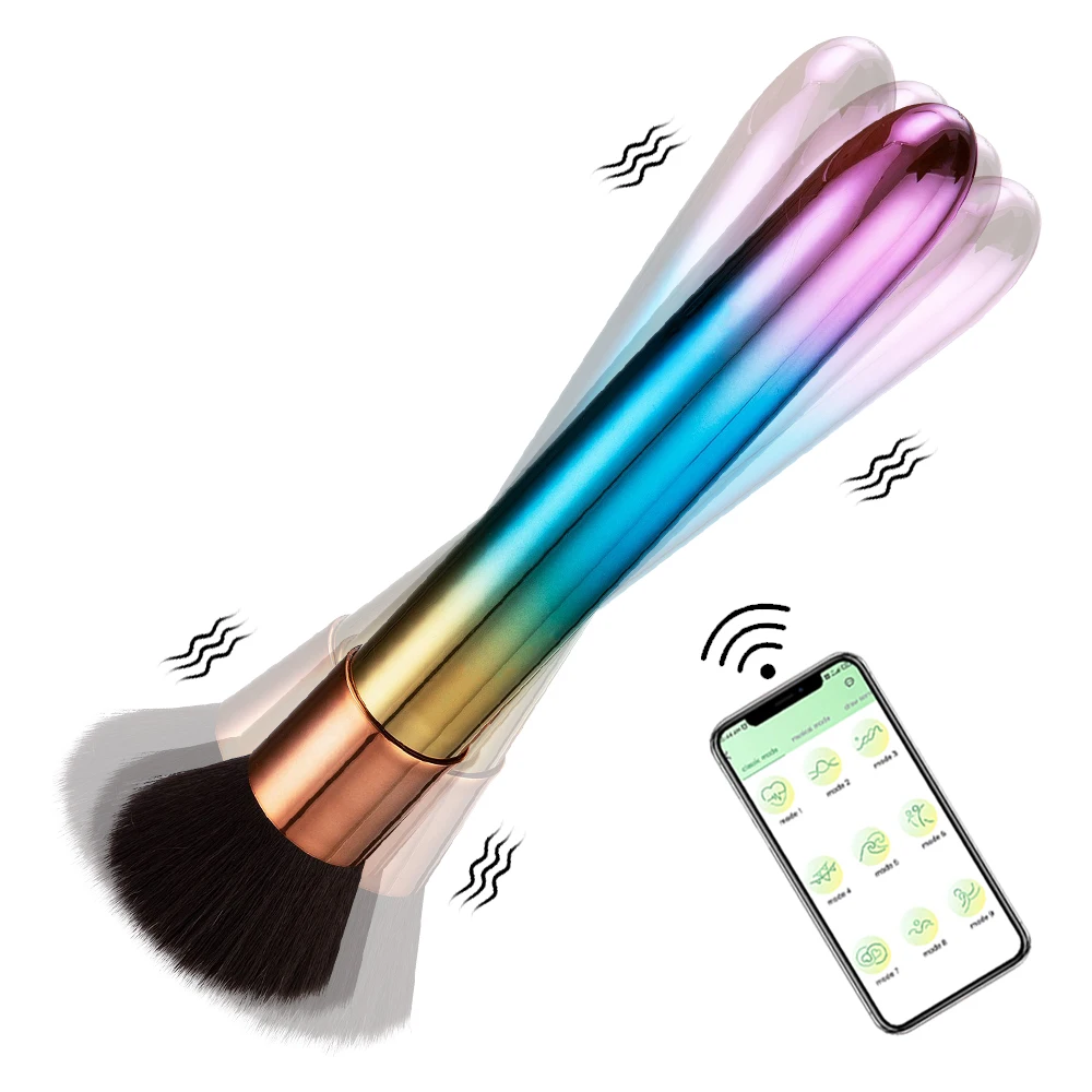 Wholesale APP Makeup Brush Vibrator Sex Toys 2 in 1 G Spot Adult Sex Toys  10 Modes Nipple Clitoral Stimulator Vibrating Massager From m.alibaba.com