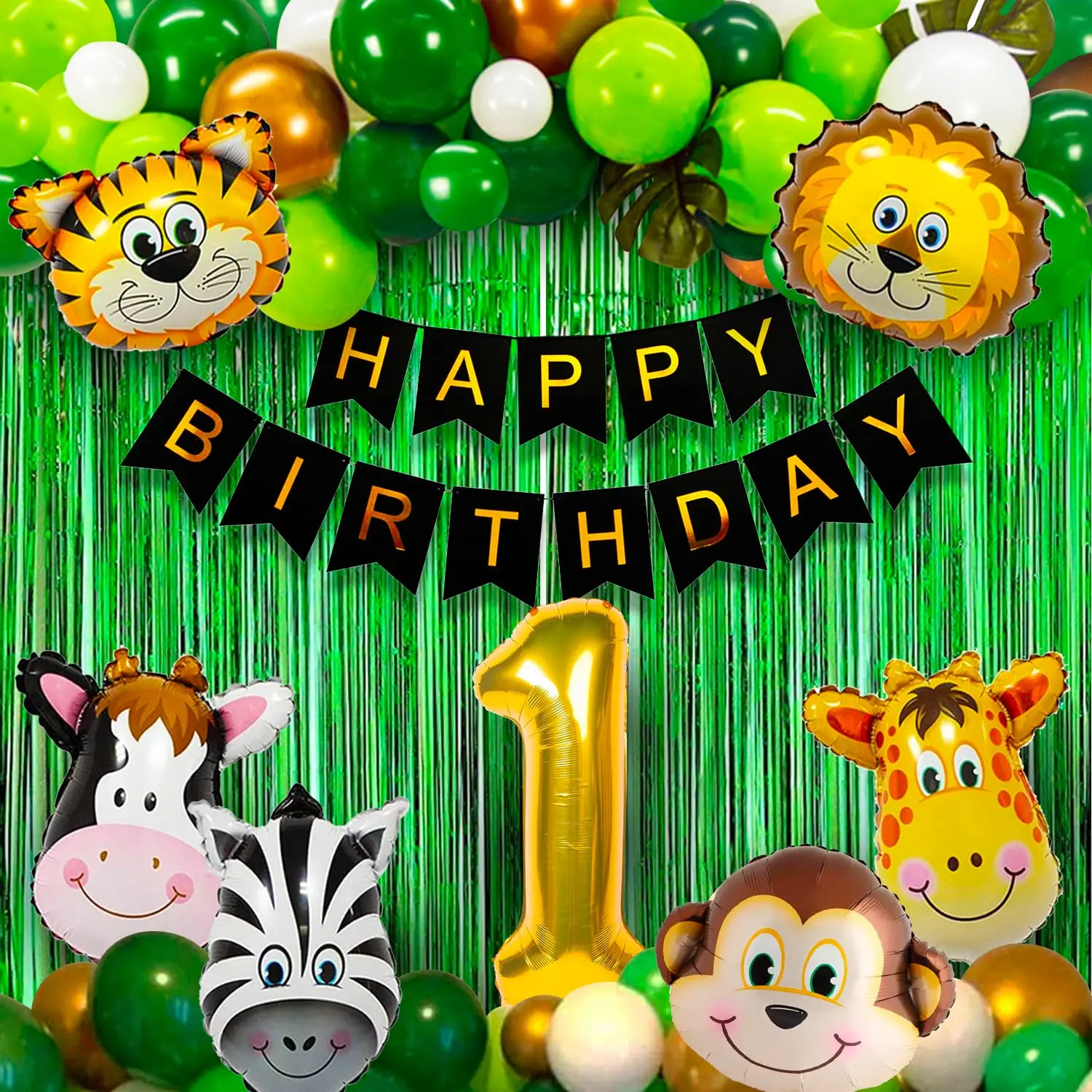Jungle Theme Animal Birthday Balloon Garland Arch Kit Wild One Boys Party  Decorations - Buy Jungle Birthday Party Decoration 2nd Birthday  Decoration,Forest Animal Balloons Arched Wreath Set,Jungle Safari Balloon  Arch Kit Animal