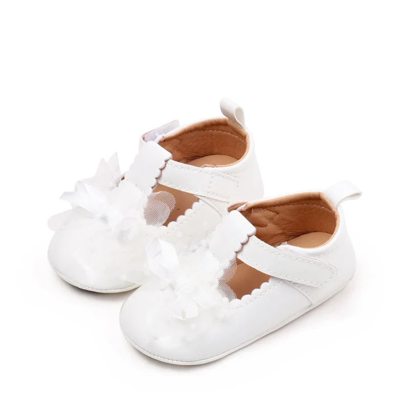 2025 Spring Autumn Summer White Princess Baby Infant Toddler Newborn Girl Shoes Party Evening Girl Pu Leather Shoes supplier