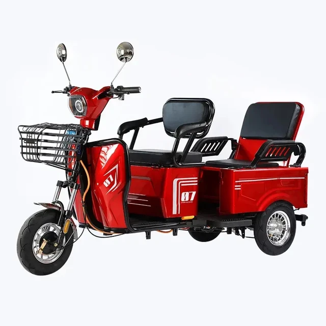 The new electric tricycle small passenger and cargo dual-purpose load hauling home pick up children