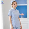 Blu + Colletto con abbottonatura asimmetrica