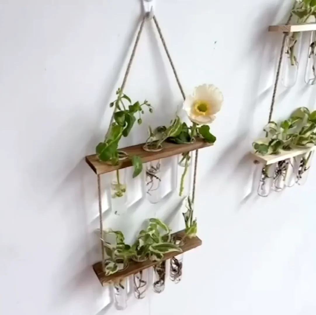 Propagation Planters Glass Test Tube Flower Vase Plant Propagate Station Wall Hanging