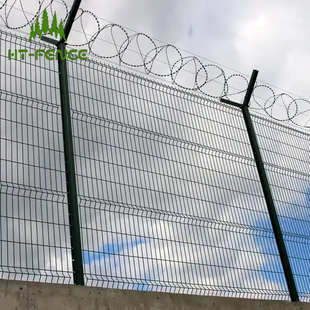 High Security Perimeter Fence Razor Barbed Wire Anti Climb Airport Fence for Sale Fence Security Wire