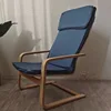 Sedia in lino blu smog con struttura in ferro-pelou