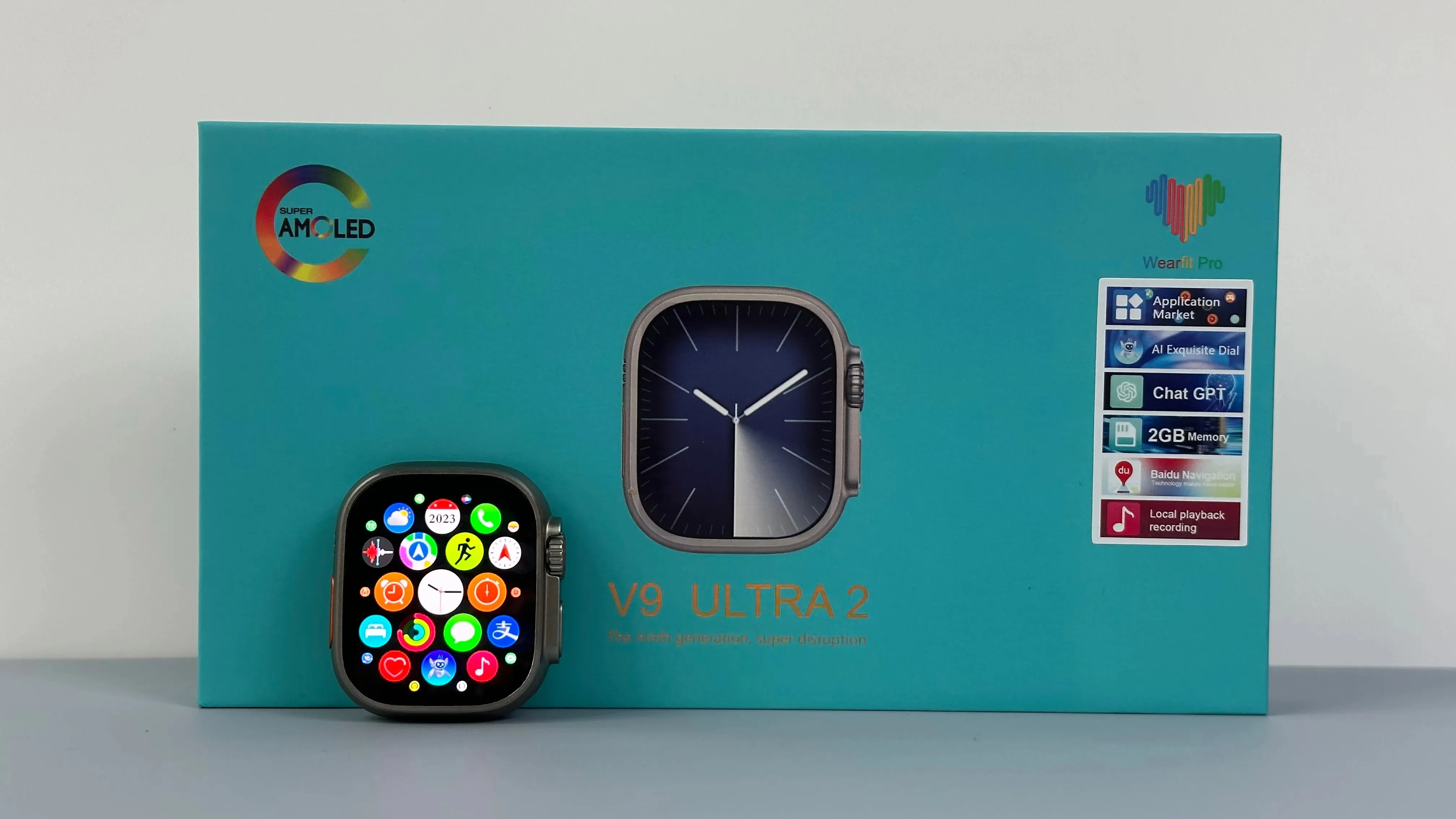 V9 Ultra2 Smart Watch Ultra 2 Relojes Inteligentes For Women V23 Dt95 P8 Heart Rate Blood