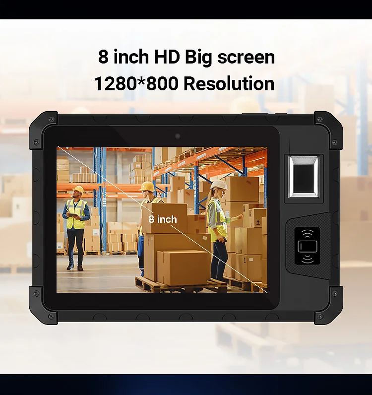IP65 8inch Industrial Rugged Android Tablet with Barcode Scanner