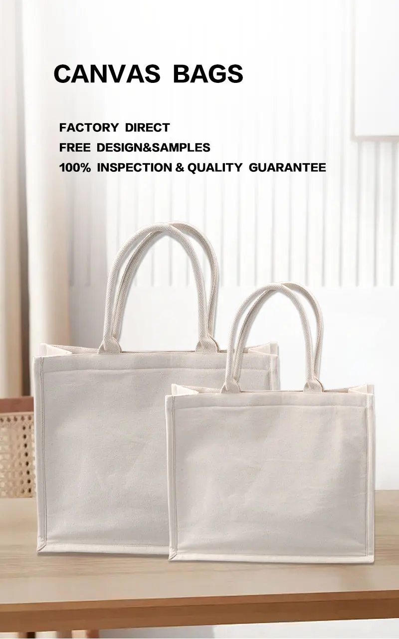 Wholesale Recycled Customized Canvas Tote Bags Eco Friendly Organic ...