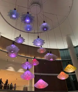 ECOJAS Colorful Ambient Art Installation Operand Flower Shopping Mall Restaurant Hotel Decorative Chandelier
