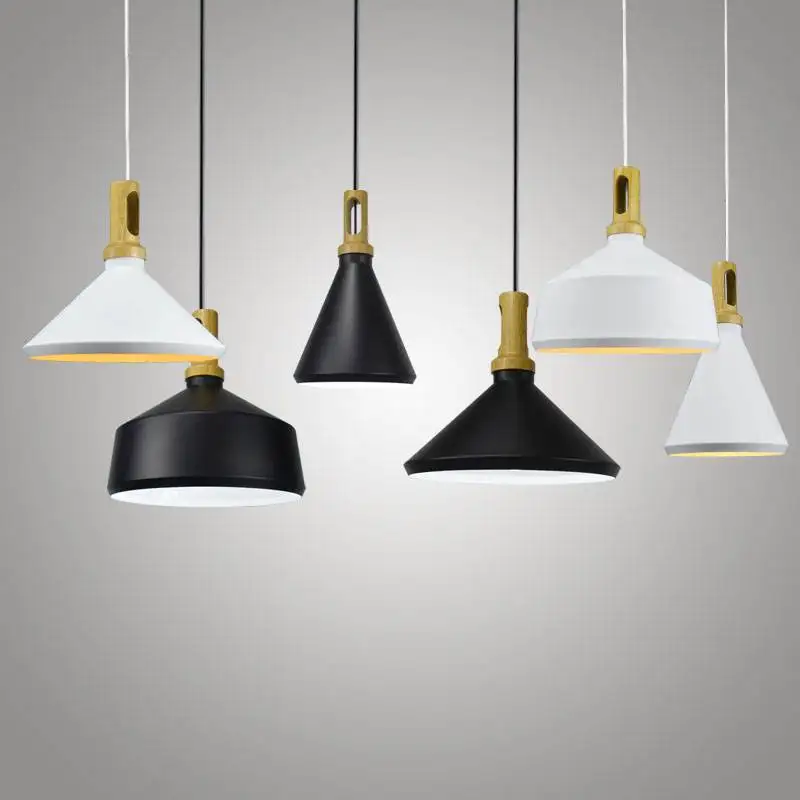 modern vintage light kitchen metal art deco chandelier industrial bar black pendant lighting for dining room lamp