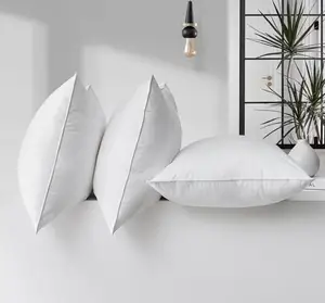 Premium Goose Down Pillow 100% White Goose Down Fill 300 Thread Count Cotton Cover Hotel Grade Luxury