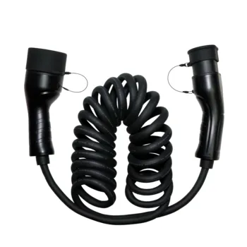 Type 2 to Type 2 Oem Mode 3 Phase Ev Electric Car Charger Cable Coiled Cable Easy Storage