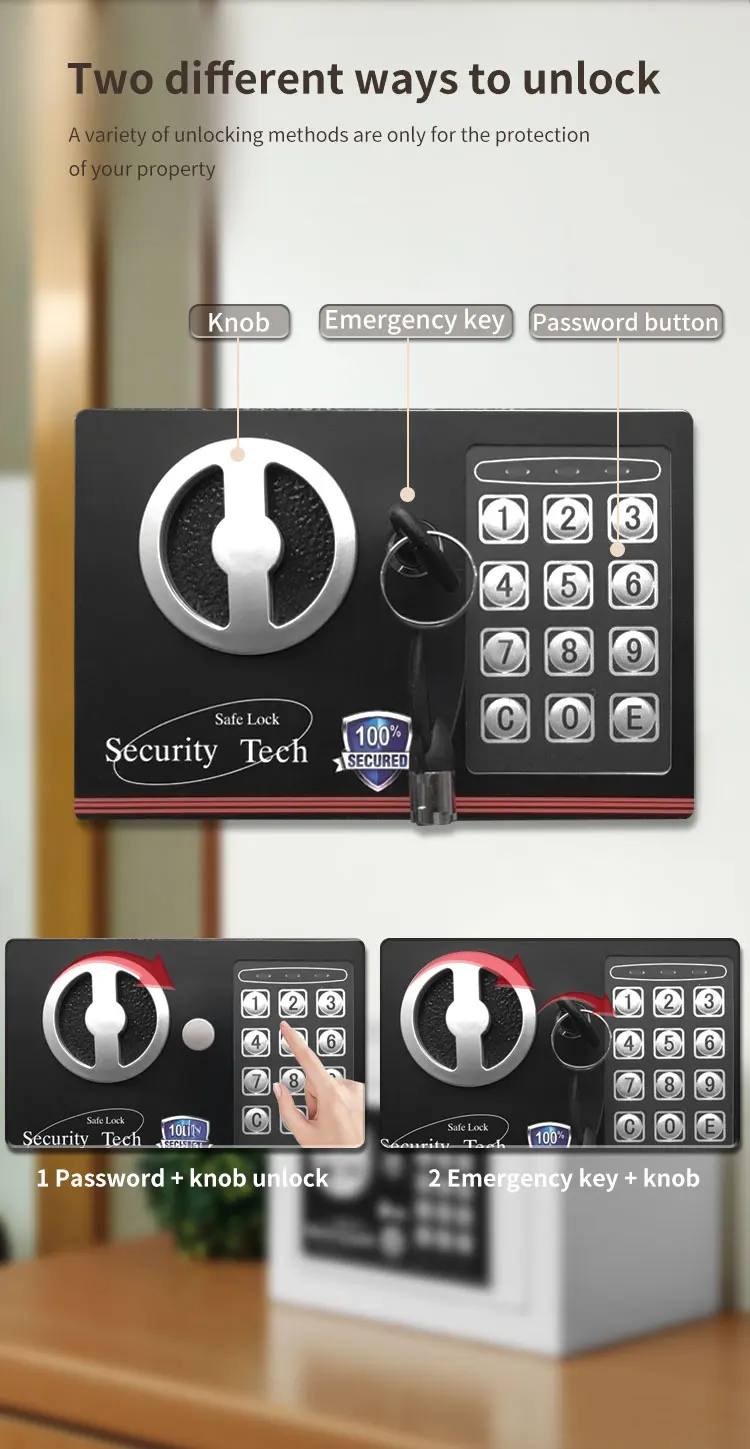 CEQSAFE China Security Digital Cheap Password Electronic Mini Home Safe Box details