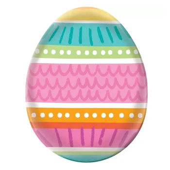 Customized Egg Shaped Easter Melamine Serving Platter happy easter serving plates for kids