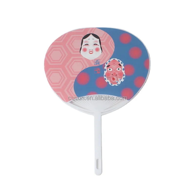 Factory Price Custom Design Uchiwa Plastic Hand Fan Advertising pp Hand Fan