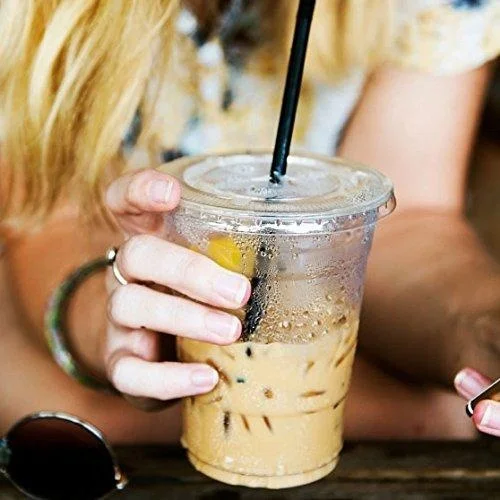 
 Оптовая продажа, прозрачная пластиковая Одноразовая чашка для домашних животных, чашка для молока, чая, чашка для сока, холодного напитка  