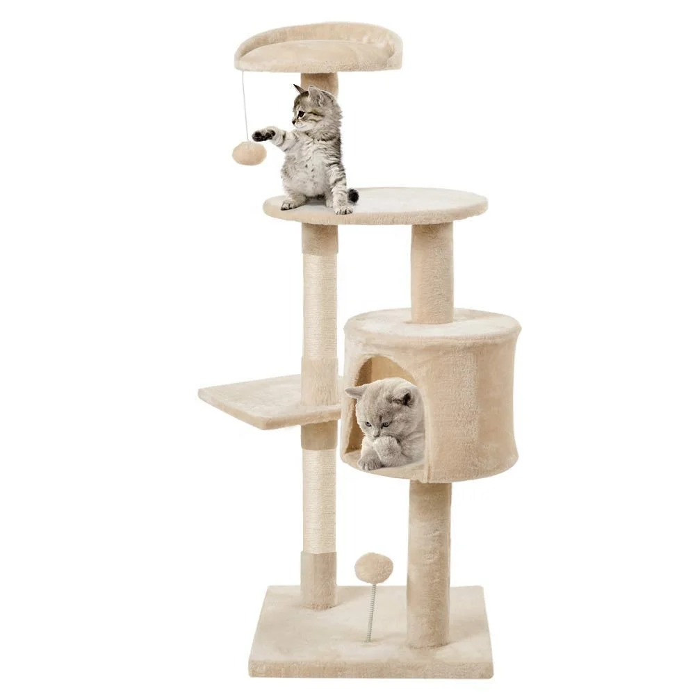 Anhui Osa Plush Frabics Cat Tree Durable Cat Scratcher With Pet House