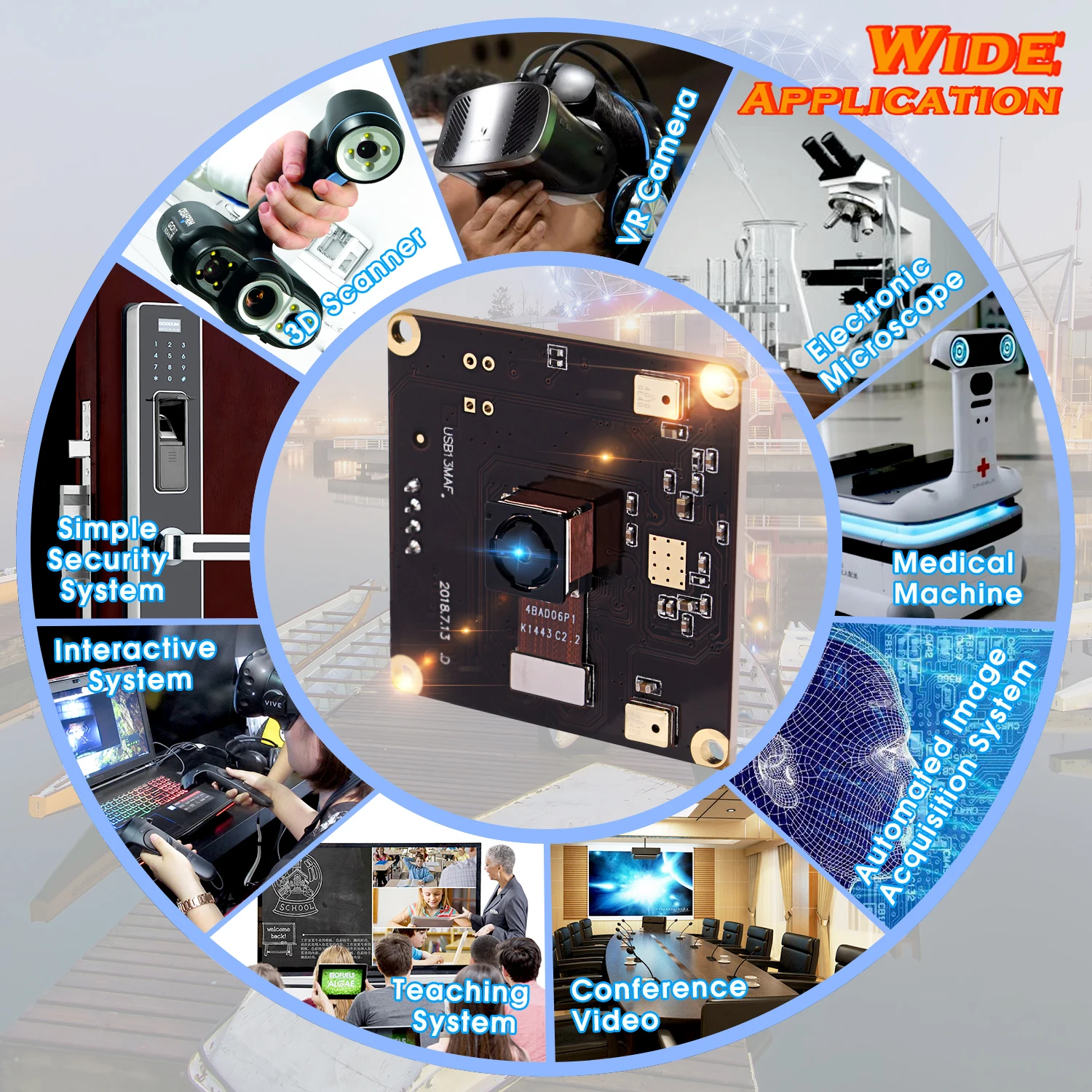 ELP 13MP USB Camera Module with Autofocus and Distortion-Free Lens