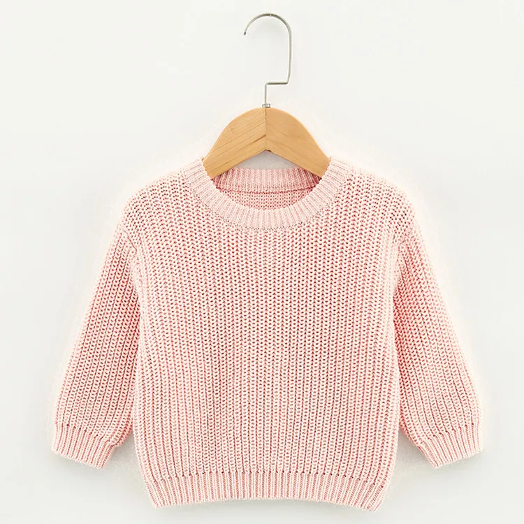 2022 горячая Распродажа 100% хлопок грубой коричневый вязаный джемпер для новорожденных свитер детей пуловер детские
