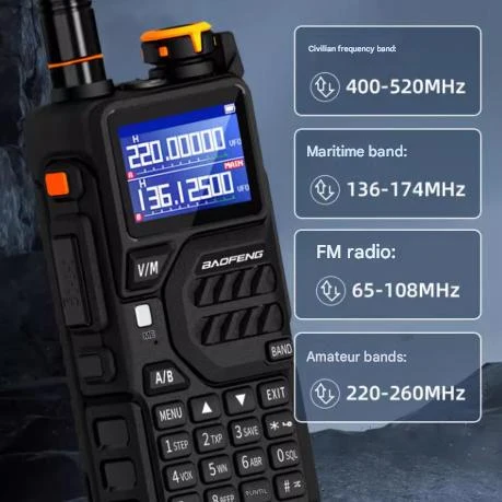 Best Baofeng K5 PLUS Dual band Channel Tactical Walkie Talkie 10W Long Range UHF VHF Handheld Ham radio