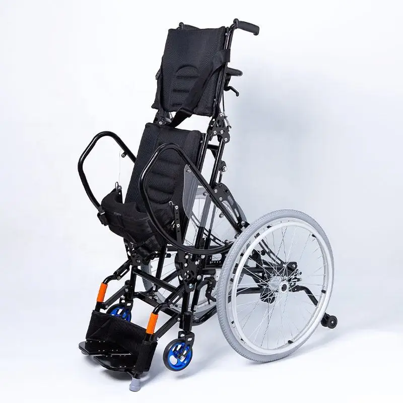 Disabled manual standing wheelchair cheap wholesale wheelchair factory hand push wheel chair