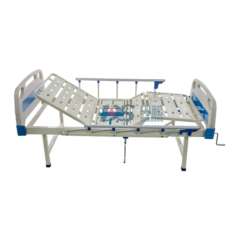 2022 Customized Specifications Bed Toilet for Elderly Bedridden Disabled Manual 2 Cranks Patient Hospital Bed