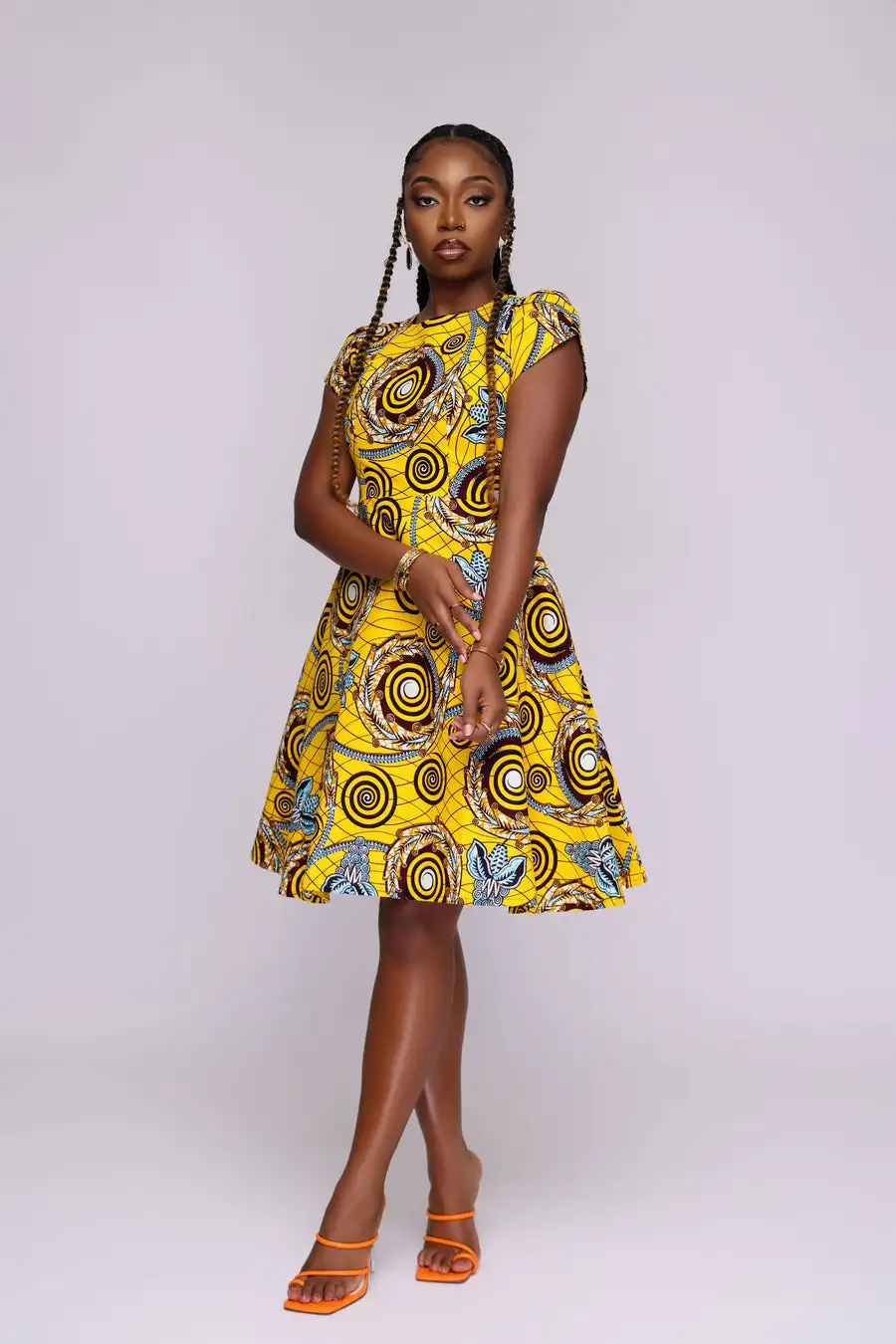 slim fit dress slacks Purple African Print High Low Dress main image 0