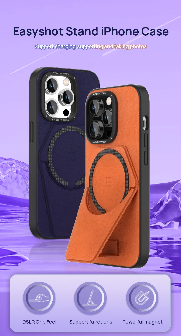 Aluminum Stand Drop Resistant Charging Case For Iphone 14 Pro Max Charging For