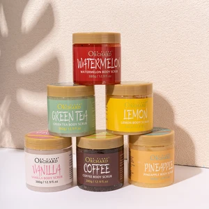 Wholesale Skin Care Exfoliator Whitening Organic Watermelon Coffee Green Tea Body Scrub