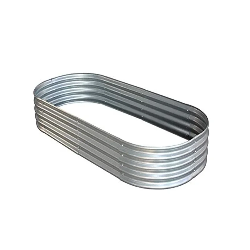 Verhoogd Metalen Tuinbed - Gegalvaniseerd Staal, Anti-Roest, Zilver