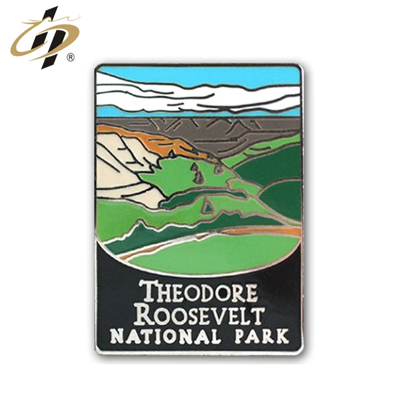 Factory Making Custom Enamel National Park Metal Emblem Lapel Pins