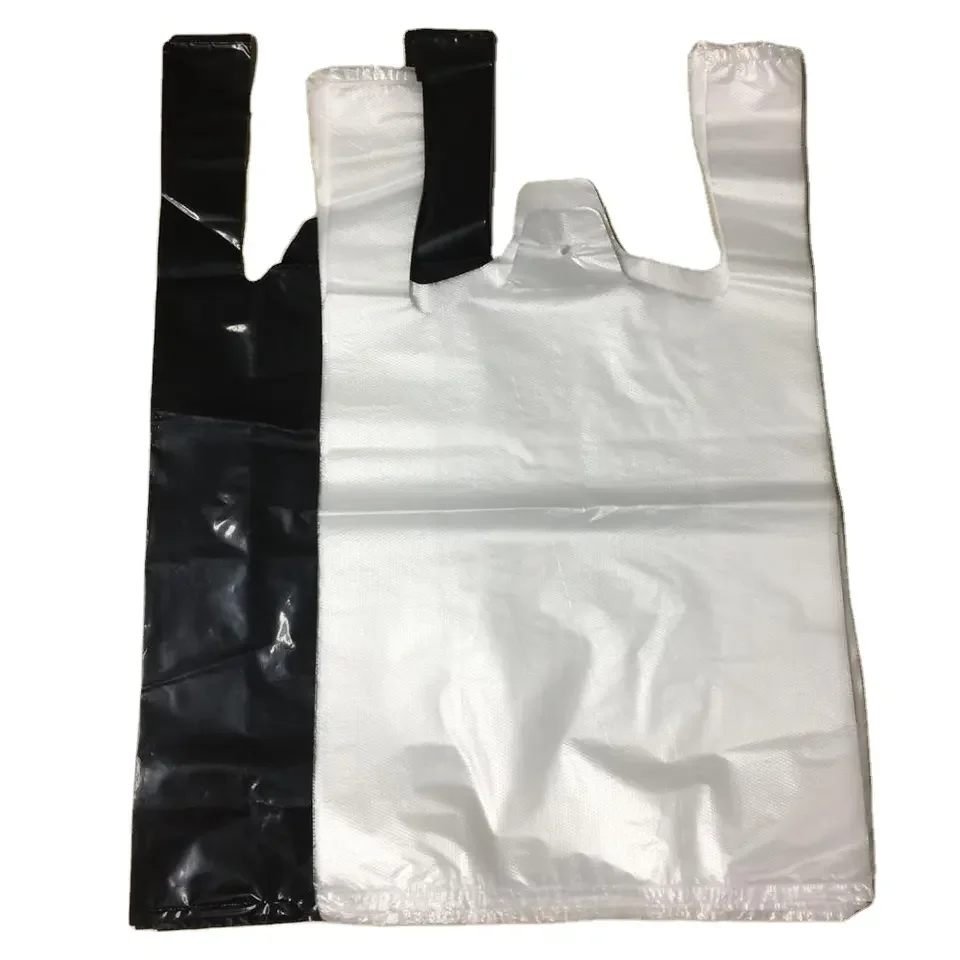 Custom Printed Plastic T Shirt Bags Easy Open System Shopping Bag Hdpe