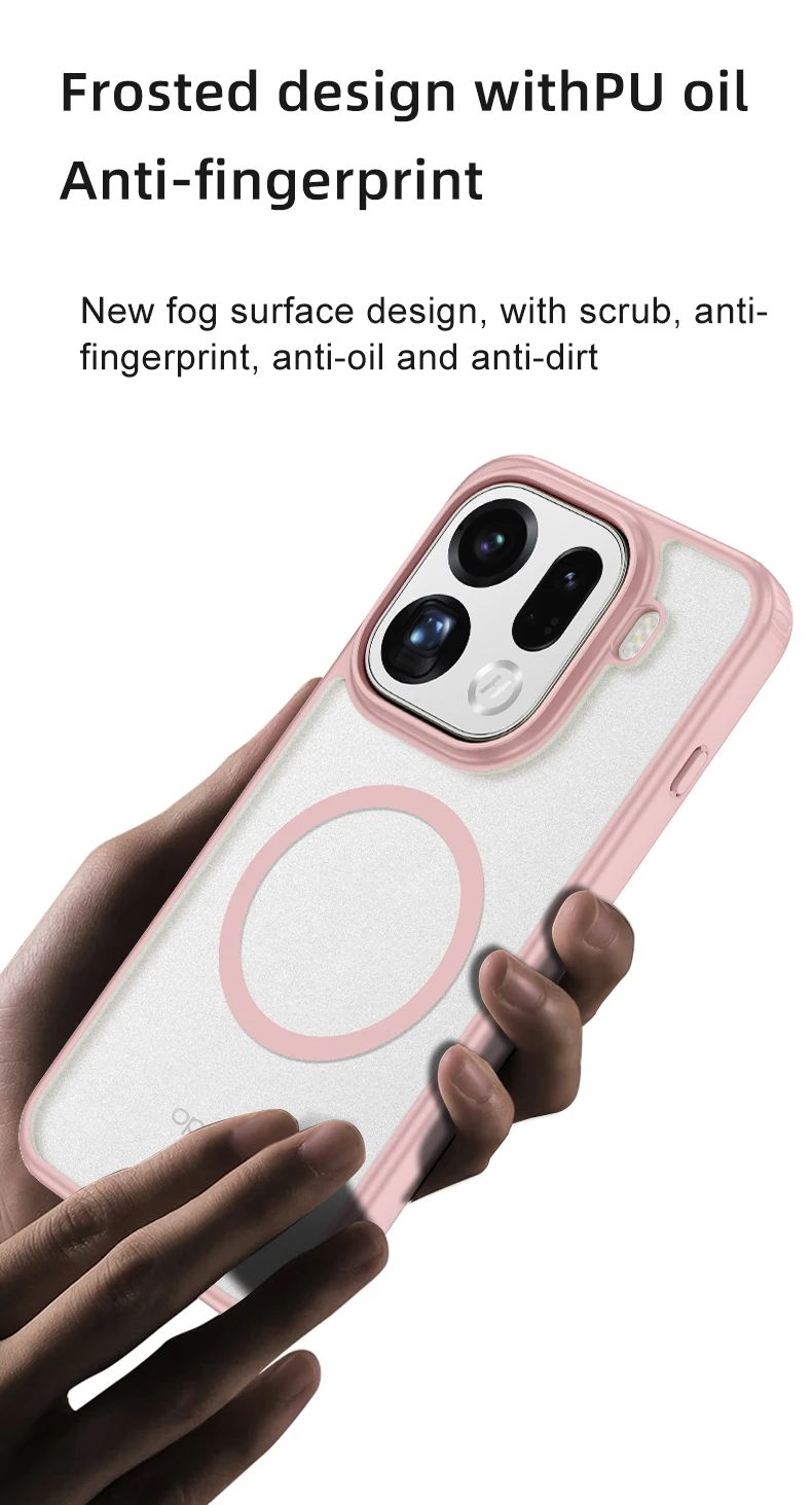 product luxury matte transparent clear magnetic oppo findx9 pro case hard shockproof back cover for mobile phones cover case677-2