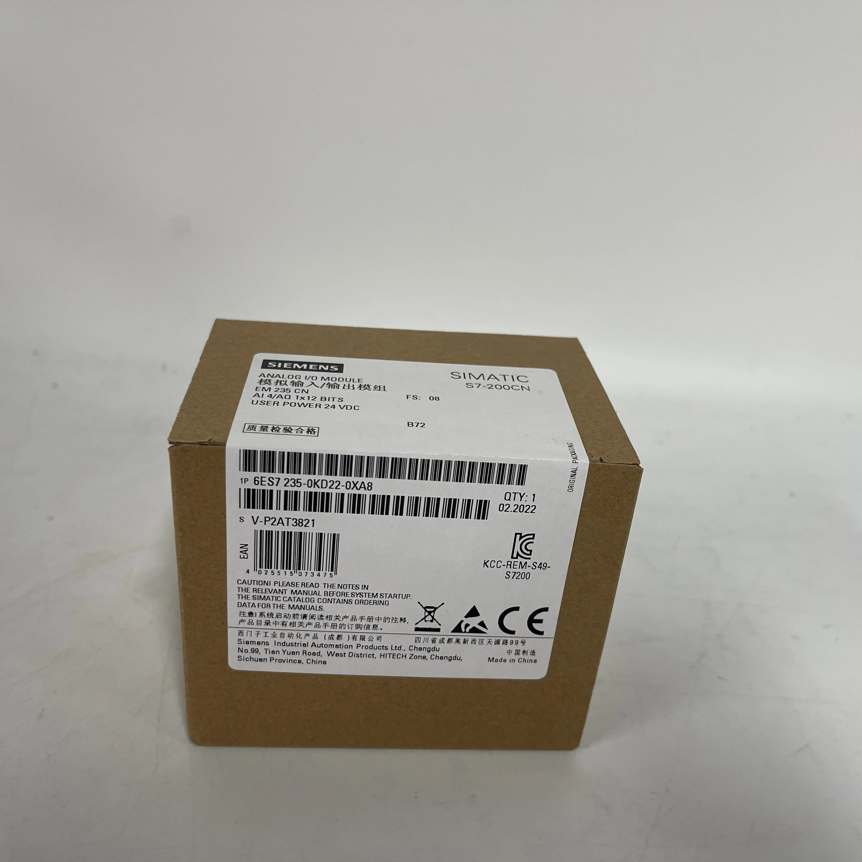 SIEMENS Analog I/O Module 6ES7235-0KD22-0XA8 