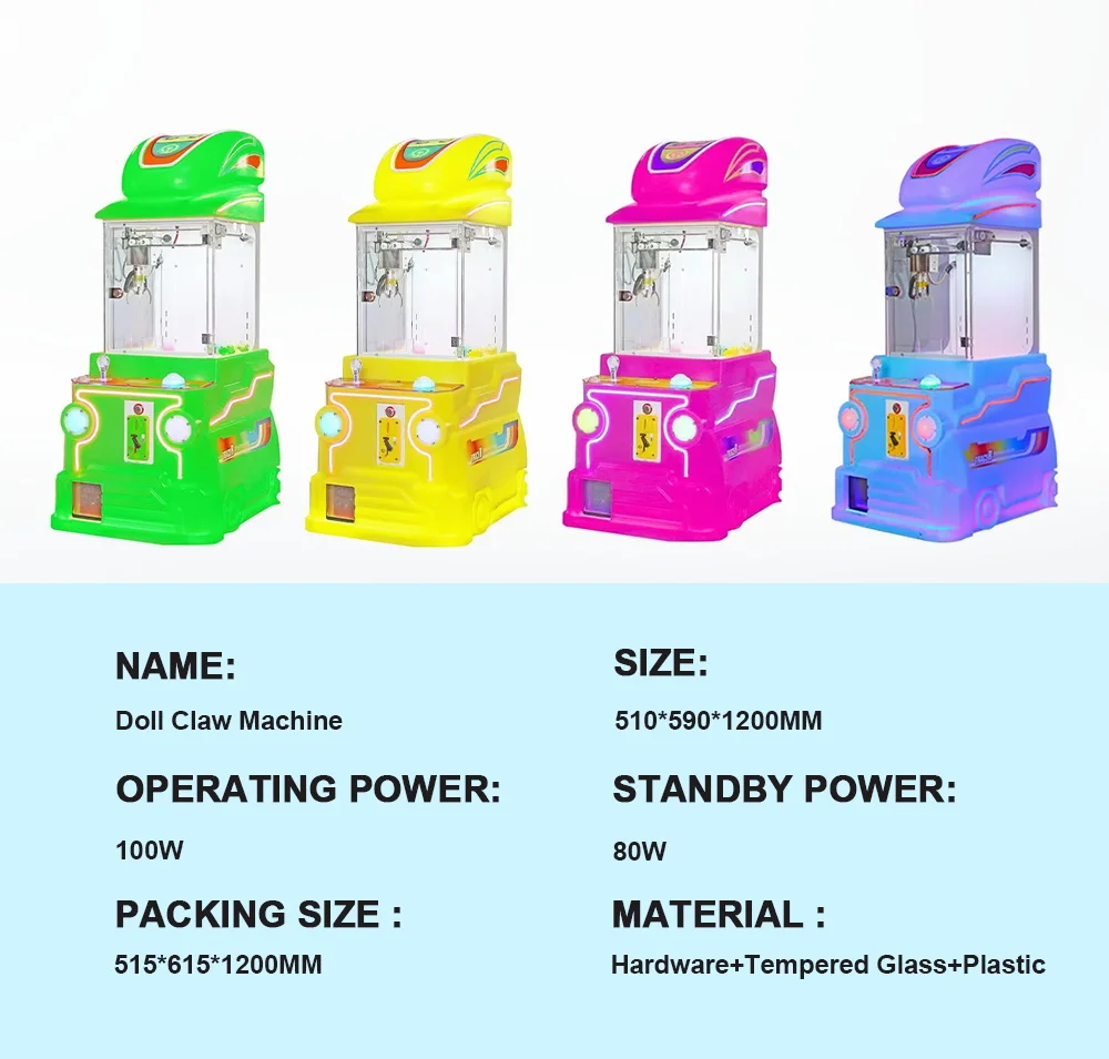 Wholesale Custom Coin Operated Toy Vending Arcade Claw Crane Machine ...