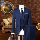 New Pattern Fashion Leisure Suit Men's Outfit Three Pieces Of Business Suit