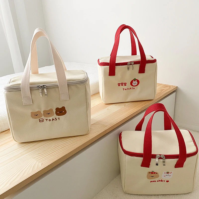 Waterproof Zipper Closure Foldable Eco-Friendly Non-Woven Picnic Food Cooler Bag Portable Thermal Insulated Lunch Bag manufacture