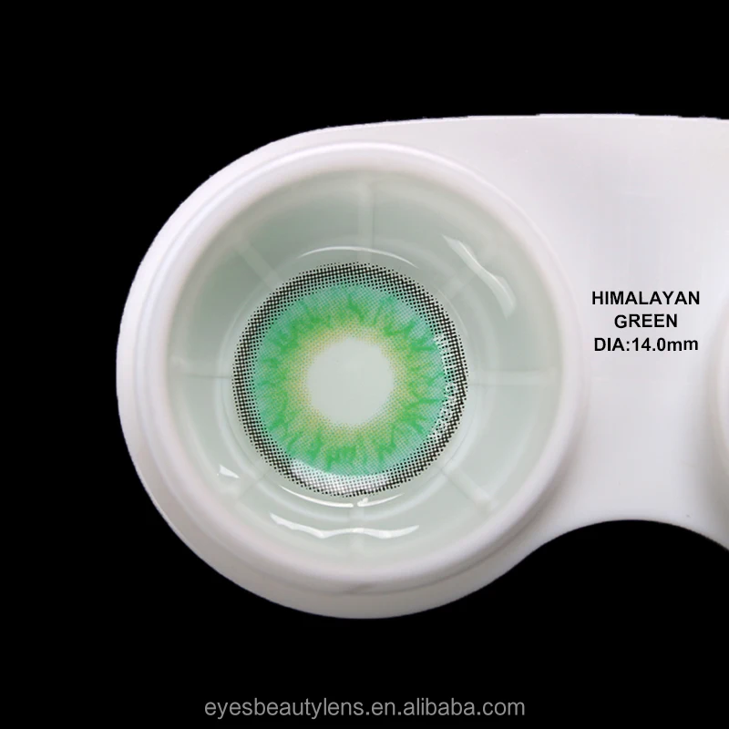 wholesale yearly cat eye crazy lens luxurious contact lens case sweety topaz
