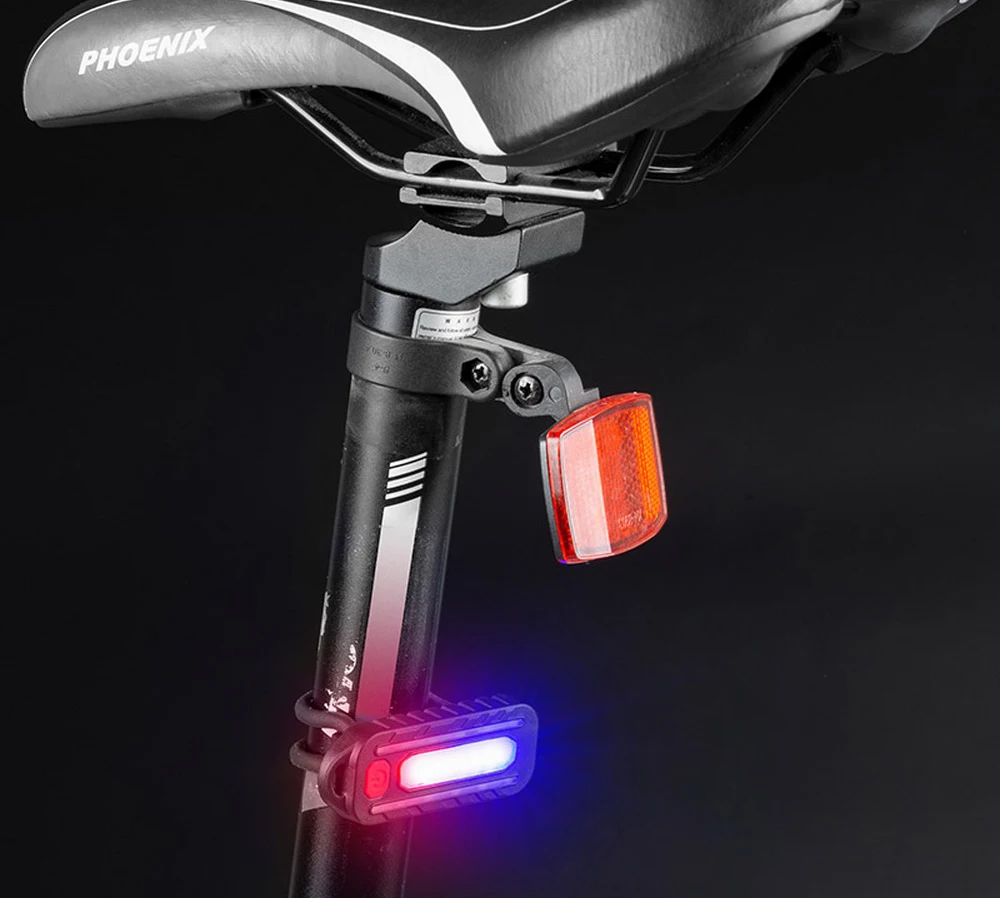Rechargeable LED Warning Flash Lights for Mountain Bike Helmet OEM