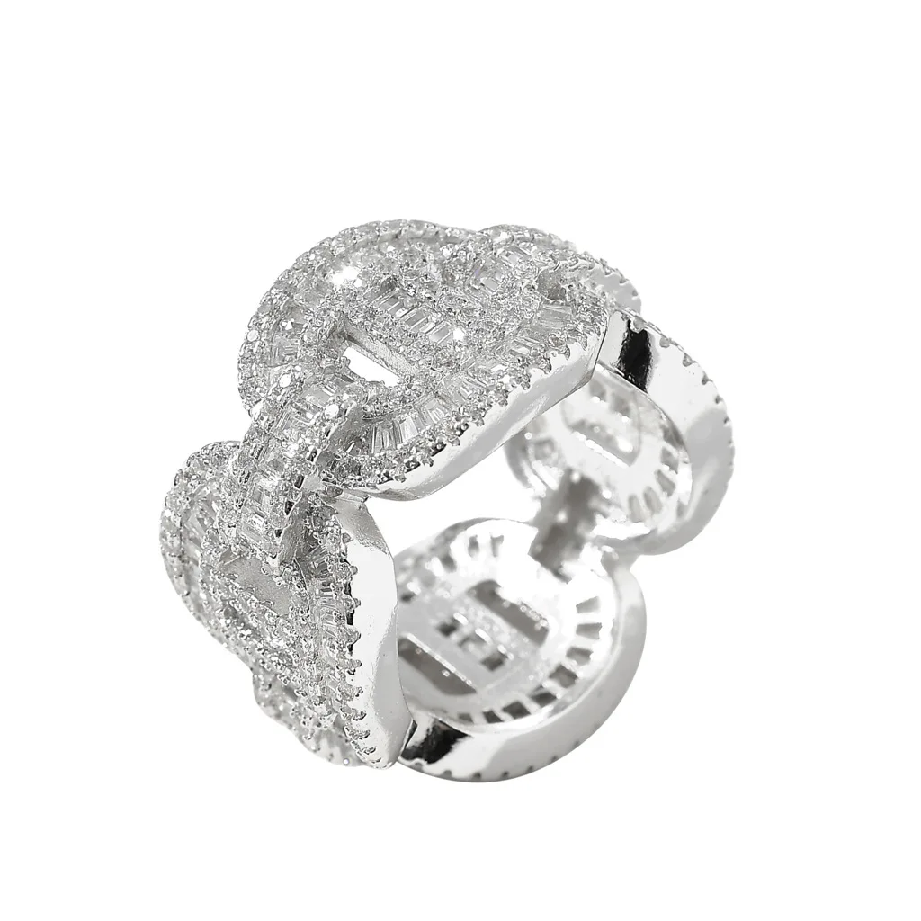 PAURO Anello Uomo Vintage Corona In Acciaio Inossidabile Con Zirconia Cubica - Stile Hip Hop