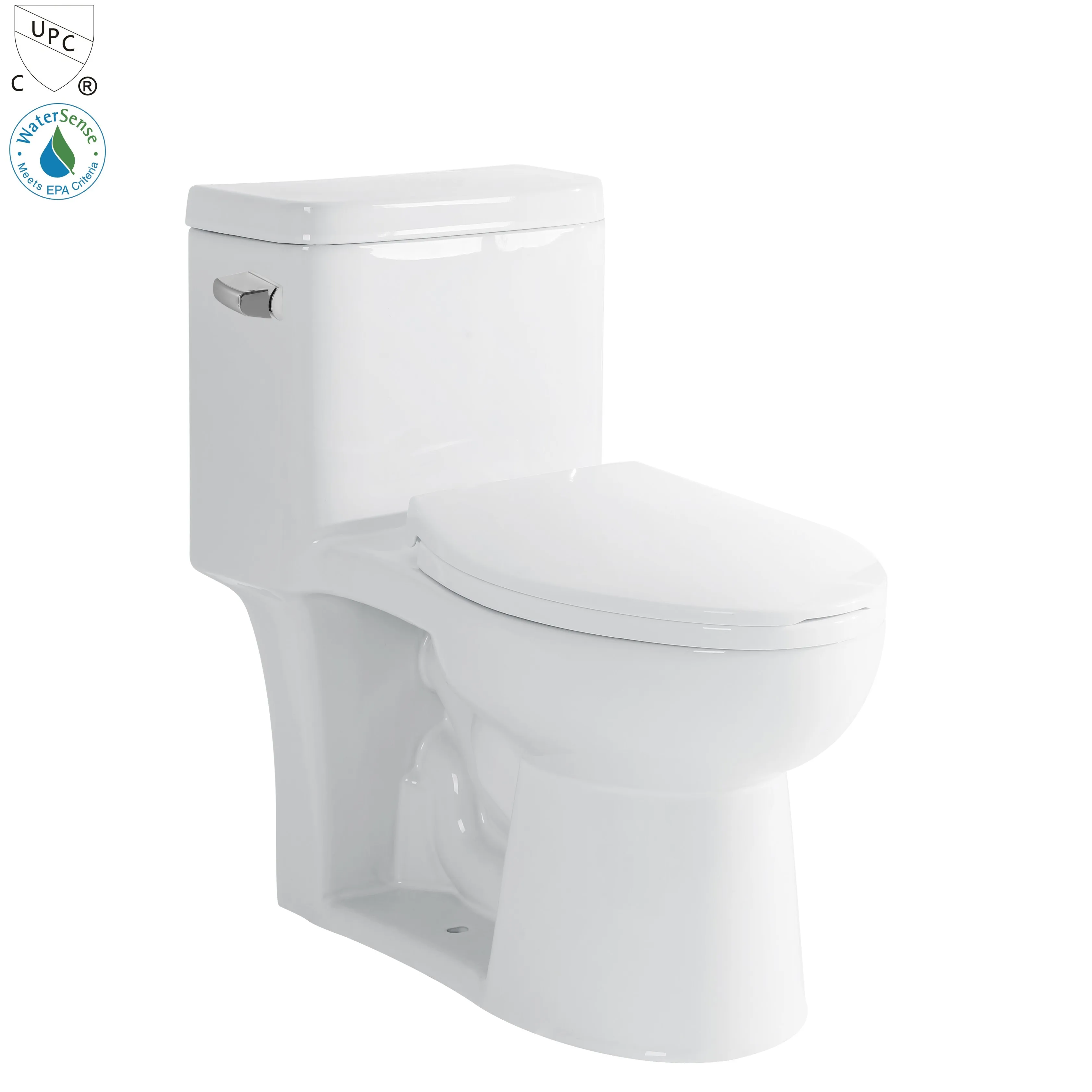 Cupc Certification Western Style Washroom Toilet Bowl Ceramic One Piece ...