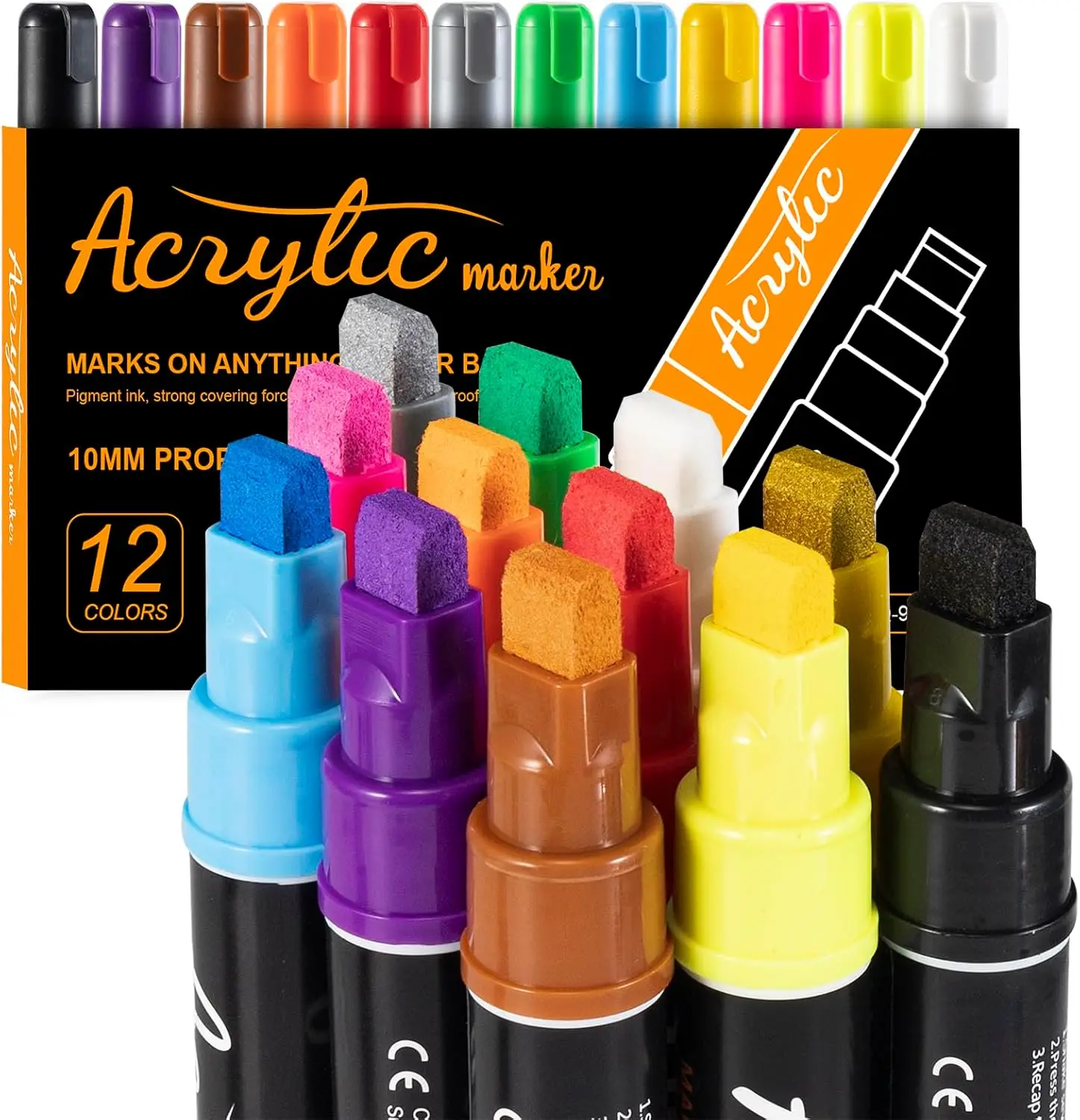 10mm Acrylic Paint Pens Markers Custom Graffiti Marker Mop