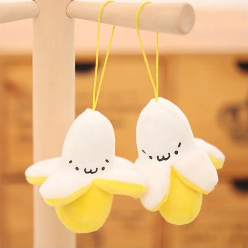 Cute Mini Banana Plush Carabiner Keychain OEM Available