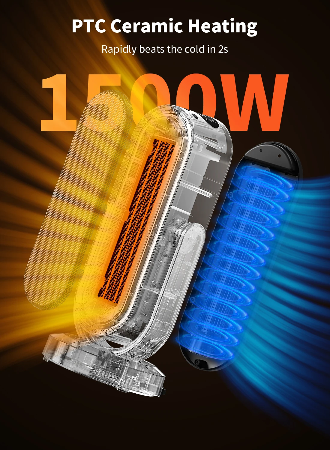 Electric Heater, Portable, PTC, 1500w - detail 14