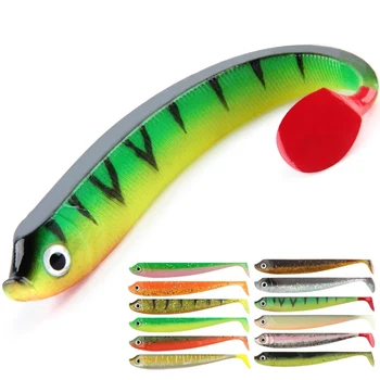 Spinpoler Soft Plastic Bass Artificial Bait Fishing Lures Paddle T Tail Swimbait Shad Fishing PVC 75mm 95mm 125mm Crankbait – Soft Lure – view 2